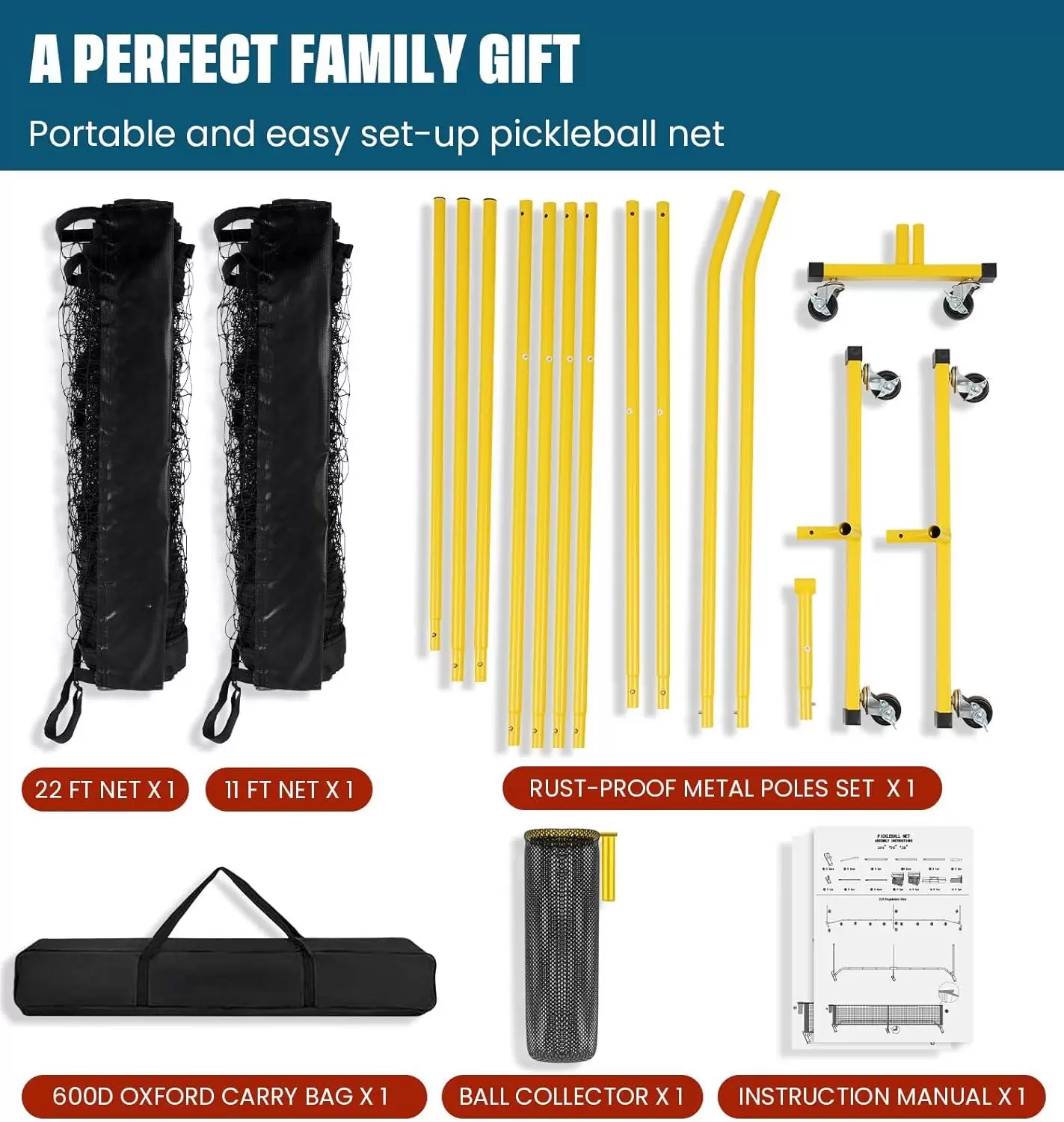 شبكة تدريب بيكلبول 22 &times; 3 قدم II