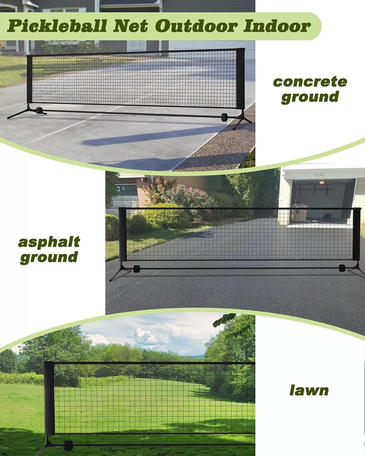 شبكة بيكلبول صغيرة قابلة للطي