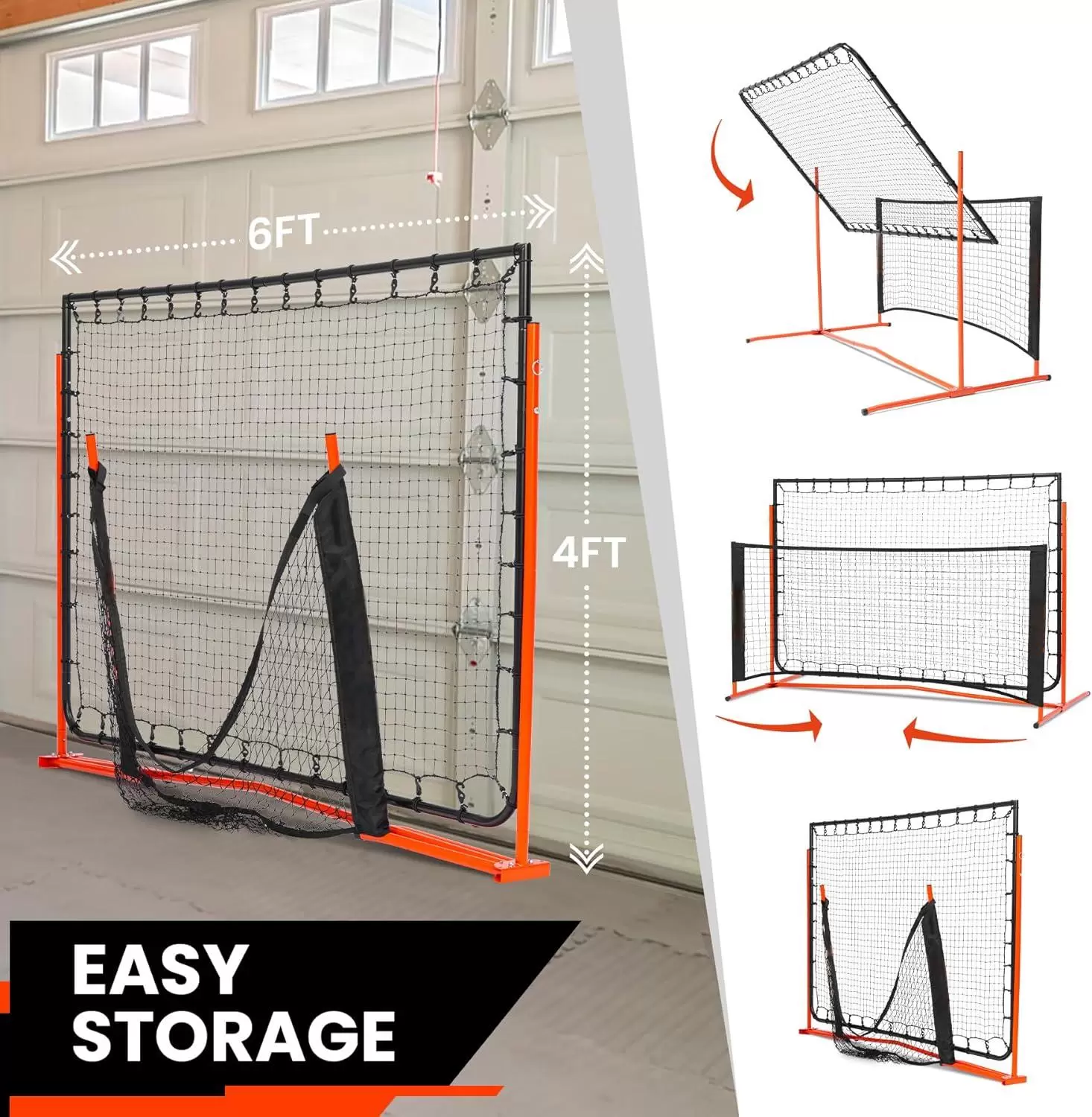 كرة بيكلبول أنبوبية فولاذية 2 في 1 مقاس 6 &times; 6 أقدام
