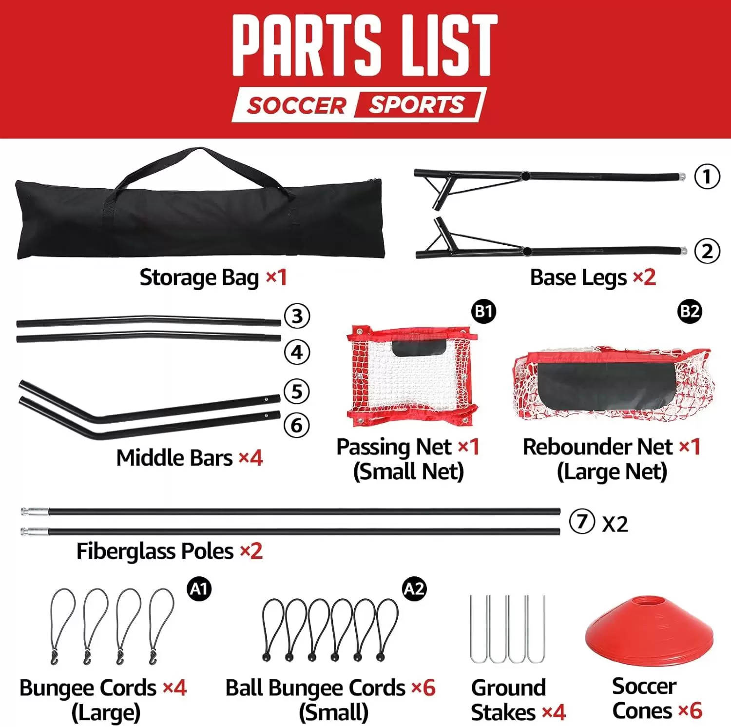 شبكة كرة قدم مزدوجة الجوانب عالية ومنخفضة الارتداد