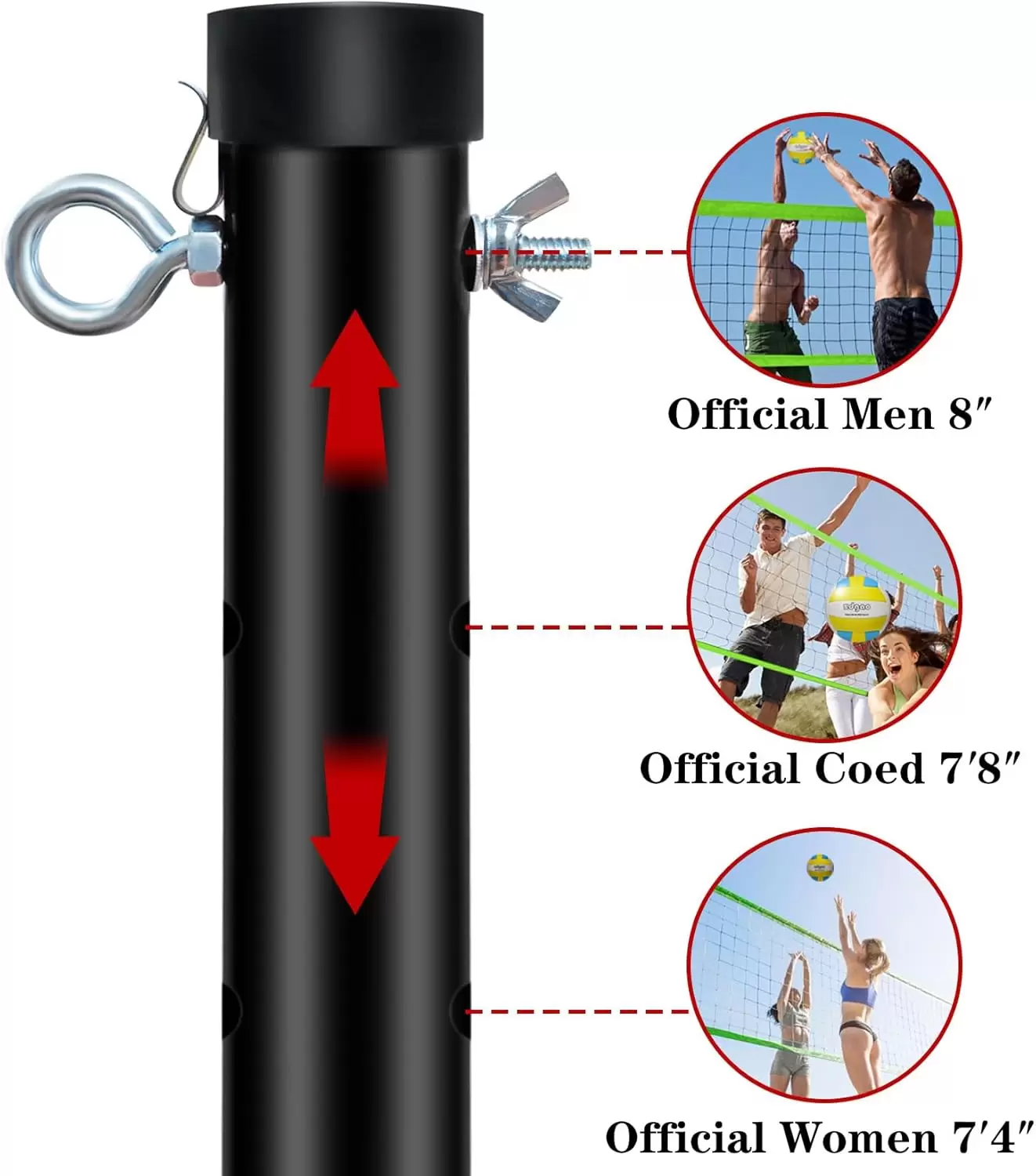 شبكة تدريب متعددة الوظائف للكرة الطائرة قابلة لتعديل الطول