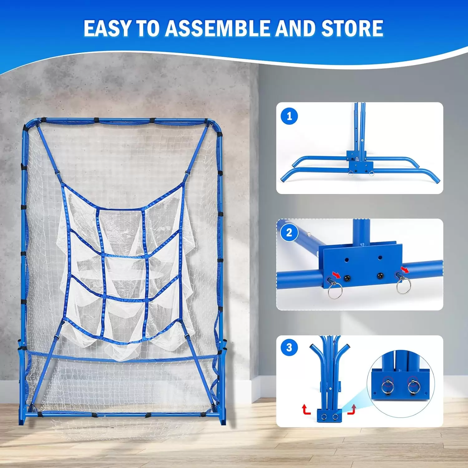 شبكة رمي الكرة ذات 9 فتحات للبيسبول والسوفتبول