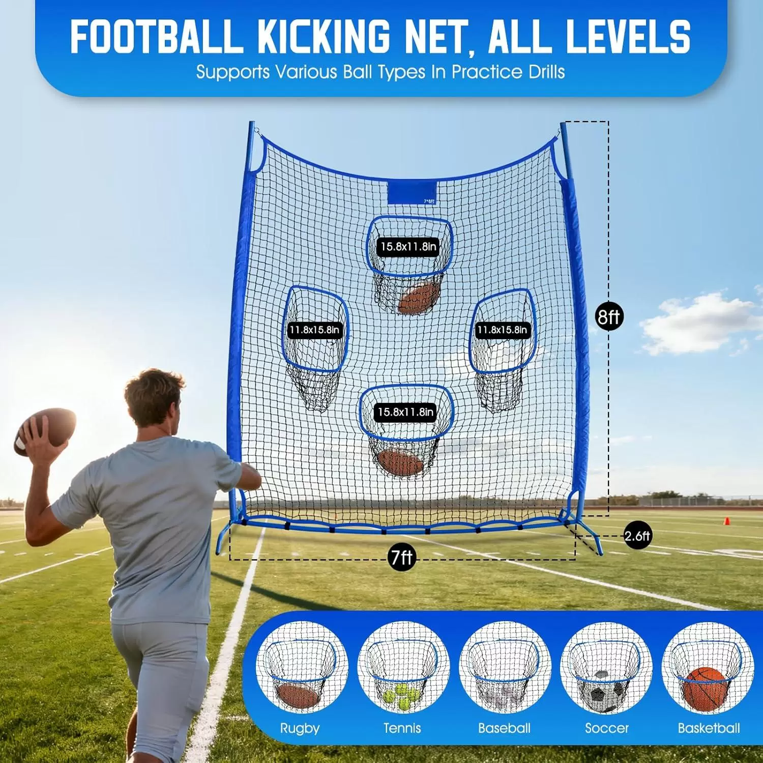 شبكة تدريب رمي الرجبي IV