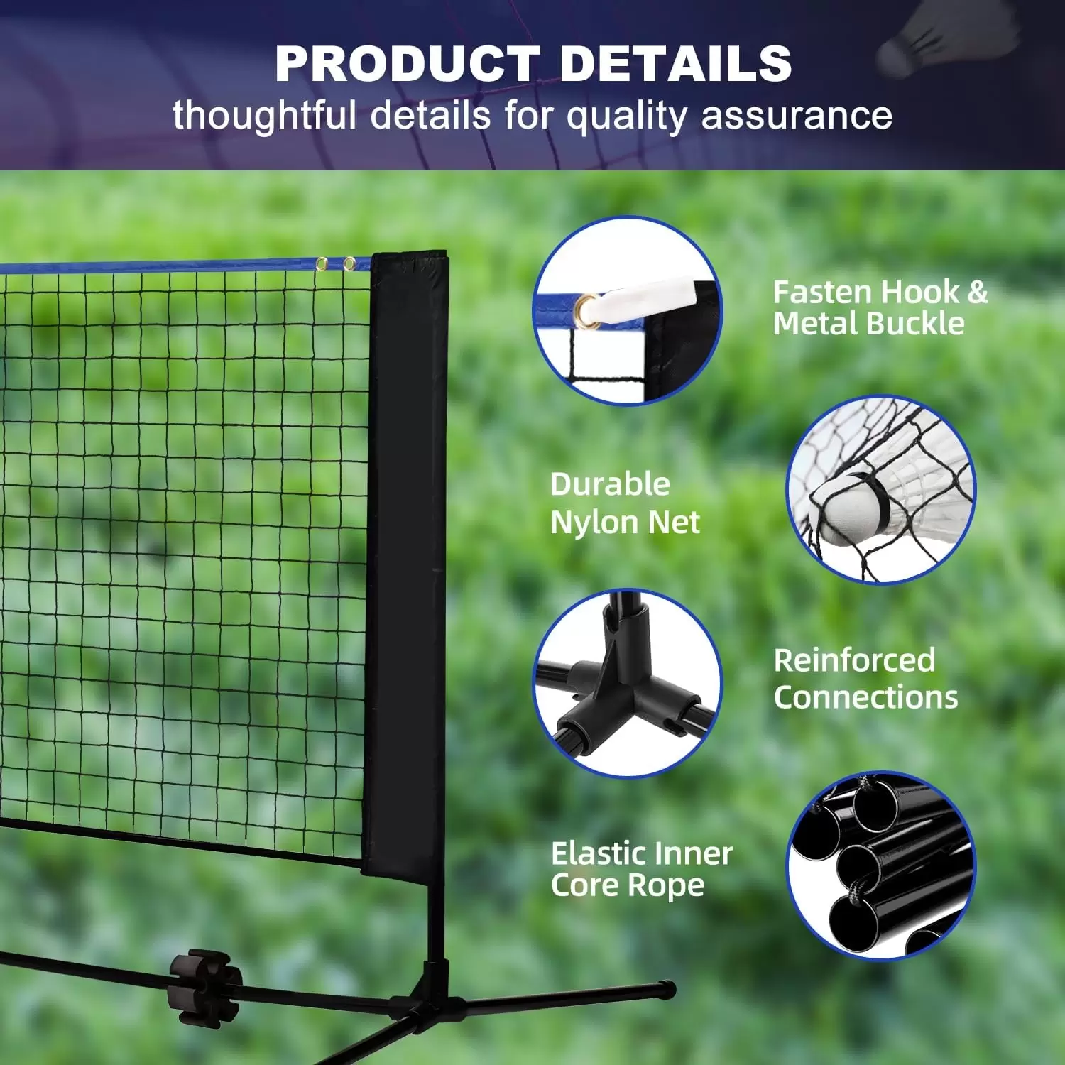 شبكة تدريب قابلة للطي والحمل 2 في 1 للريشة الطائرة والبيكلبول