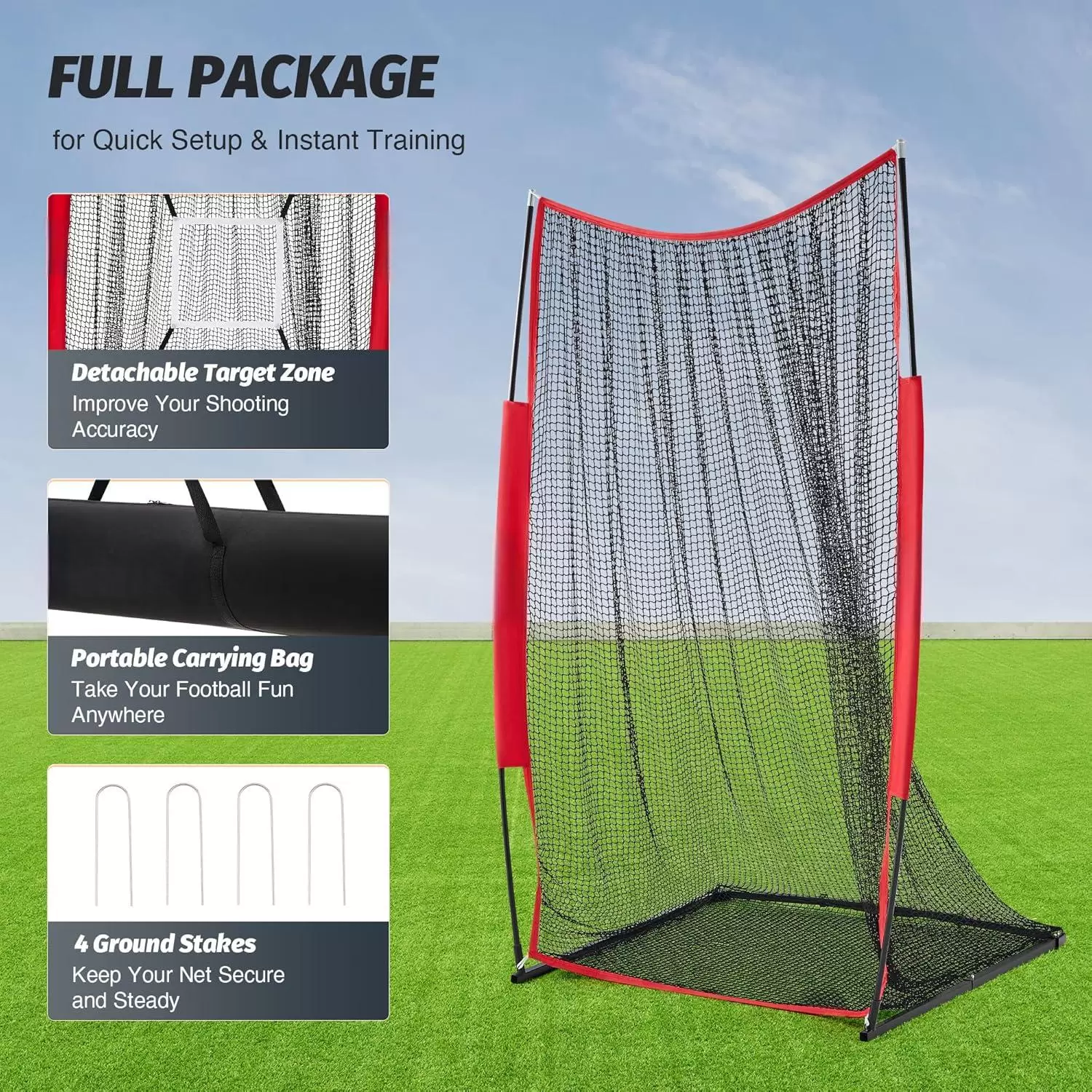 شبكة تدريب الرجبي 4 &times; 7 قدم