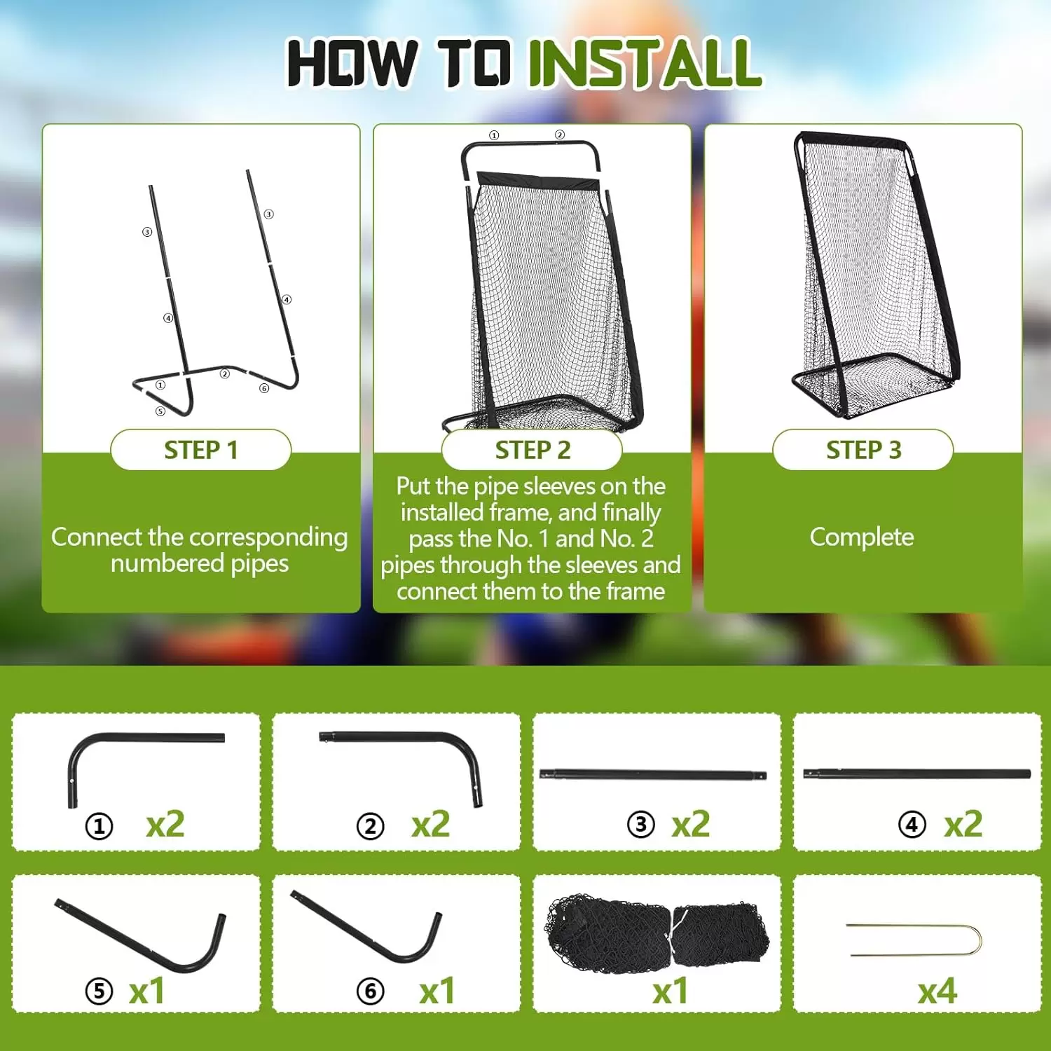 شبكة تدريب الرجبي الأنبوبية المستديرة عالية المتانة