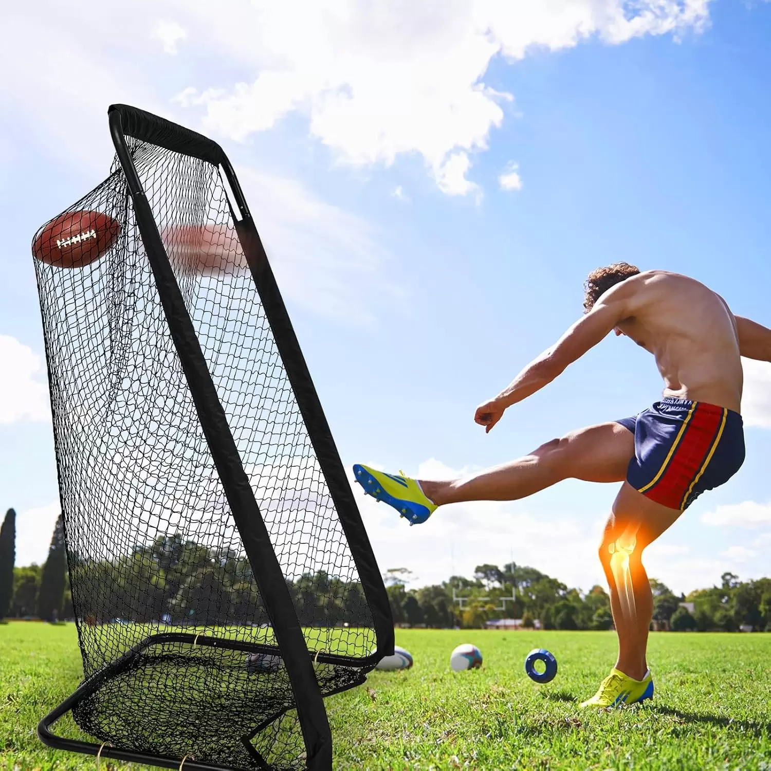 شبكة تدريب الرجبي الأنبوبية المستديرة عالية المتانة