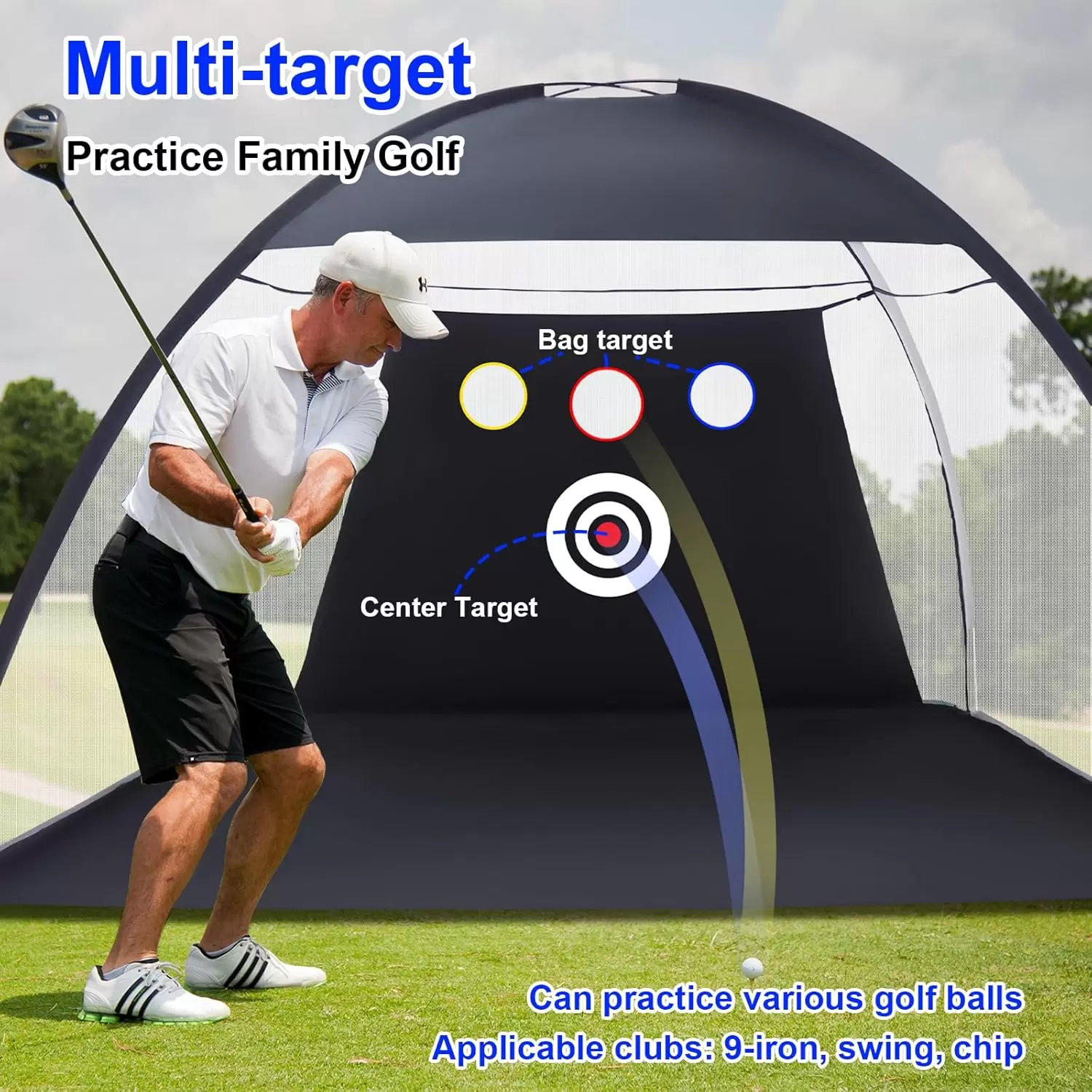 شبكة تدريب جولف على شكل خيمة &Iota;